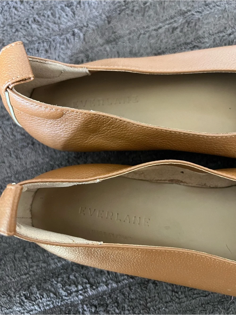 Everlane The Day Flat Camel Leather Ballet Flats Size 6.5